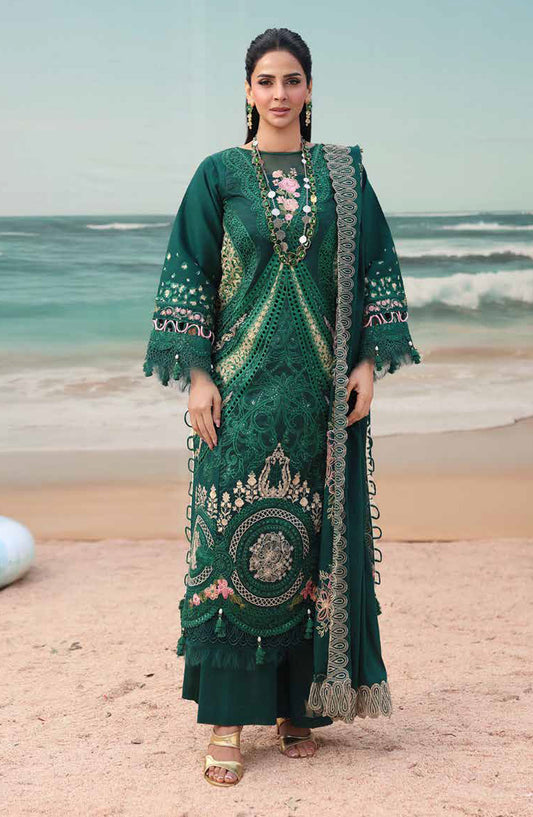 Monaco by Parishay Luxury Embroidered Lawn Unstitched 3 Piece Suit - MN-09 - PS26MNC - Green - Summer Collection