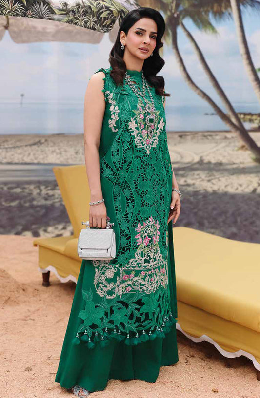 Monaco by Parishay Luxury Embroidered Lawn Unstitched 3 Piece Suit - MN-05 - PS26MNC - Green - Summer Collection