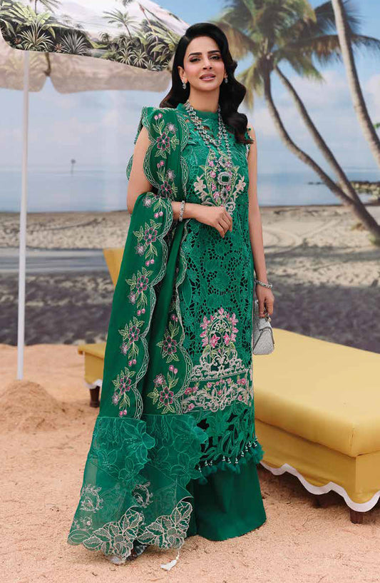 Monaco by Parishay Luxury Embroidered Lawn Unstitched 3 Piece Suit - MN-05 - PS26MNC - Green - Summer Collection