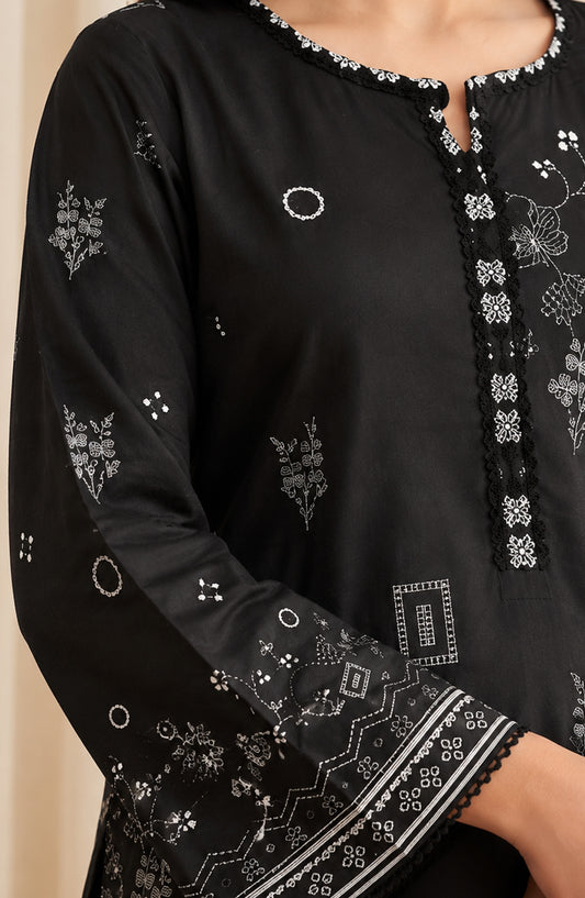Monochrome Printed Lawn Stitched 3 Piece Suit - AKMP-05 - AM26MCH - Black - Summer Collection