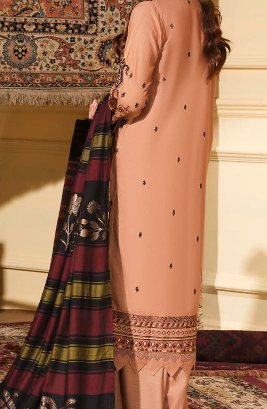 Morpankh by Johra Embroidered Winter Fabric Unstitched 3 Piece Suit - JH-825 - JH25MORP - Pink - Winter Collection