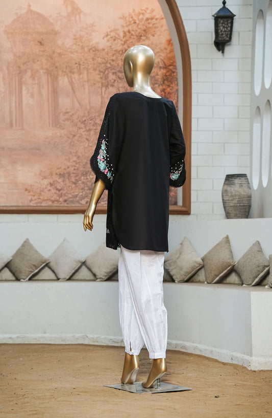 Mulaqaat by Amna Khadija Embroidered Cotton Lawn Stitched 2 Piece Suit - AKM-03 - AM26MQT - Black - Summer Collection