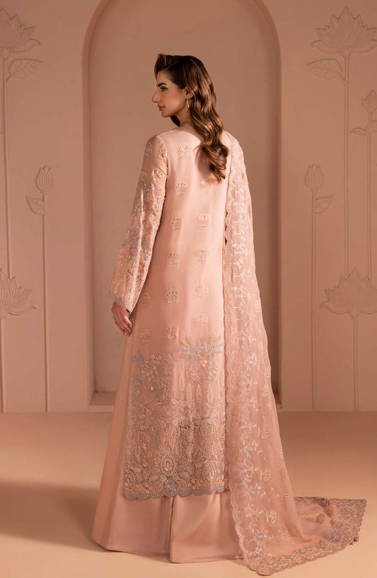 Murawat by Lavish Premium Luxury Embroidered Chiffon Unstitched 3 Piece Suit - D-07 - LP25MRW - Pink - Formals Collection