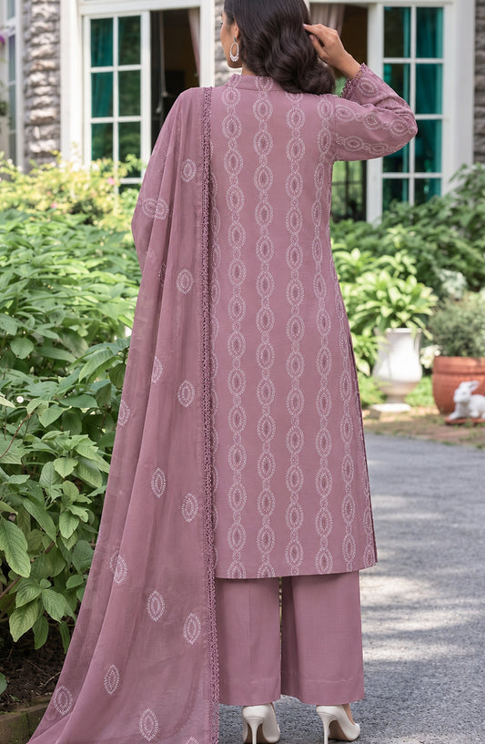 Muse by Amna Khadija Embroidered Cambric Unstitched 3 Piece Suit - AKMF-02 - AM26MSE - Purple - Formals Collection