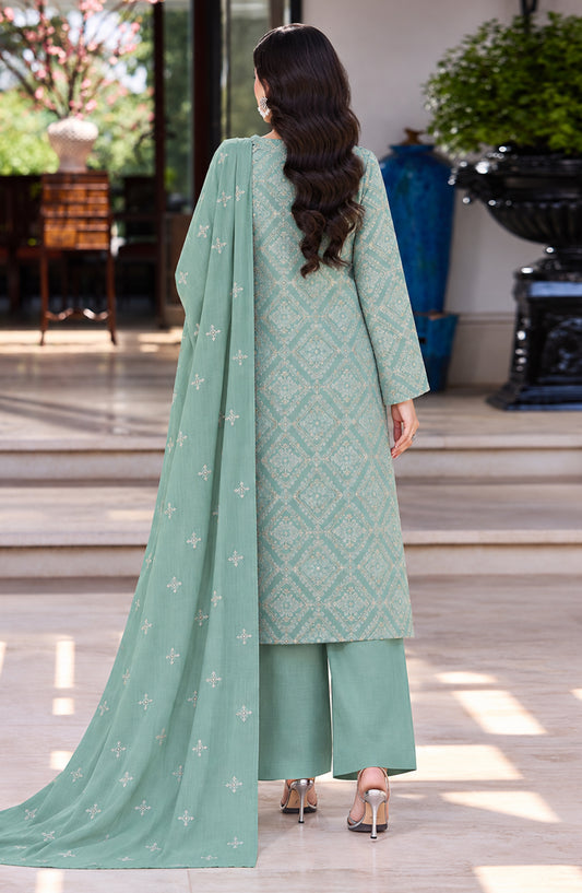 Muse by Amna Khadija Embroidered Cambric Unstitched 3 Piece Suit - AKMF-13 - AM26MSE - Sea Green - Formals Collection