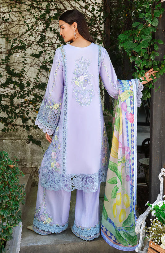 Mushq A Moi Held by Love Luxury Embroidered Lawn Unstitched 3 Piece Suit - Sweet Confession - MQ26MOI - Lilac - Summer Collection
