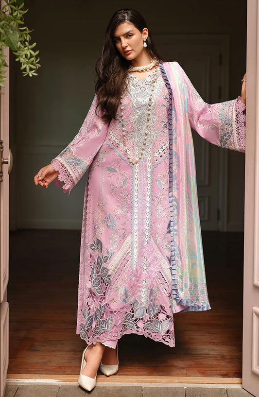 Mushq A Moi Held by Love Luxury Embroidered Lawn Unstitched 3 Piece Suit - Endless Love - MQ26MOI - Pink - Summer Collection