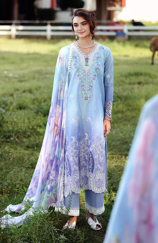 Mushq Solace Ombre Embroidered Lawn Unstitched 3 Piece Suit - Ombre Whisper - MQ26OMB - Lavender - Summer Collection