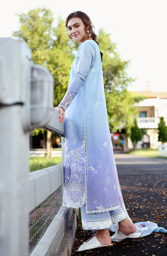 Mushq Solace Ombre Embroidered Lawn Unstitched 3 Piece Suit - Ombre Whisper - MQ26OMB - Lavender - Summer Collection
