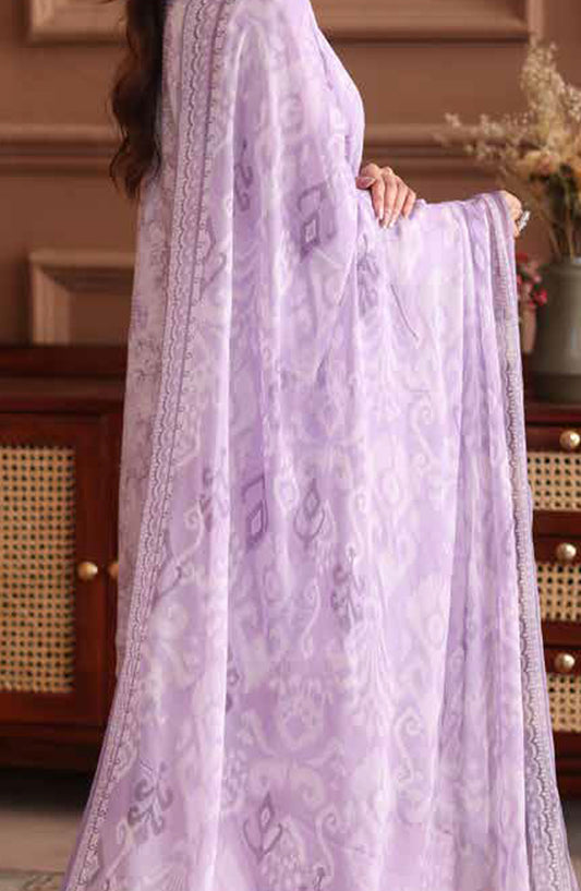Naira by Johra Embroidered Chikankari Lawn Unstitched 3 Piece Suit - JH-1038 - JH25NRI - Purple - Summer Collection