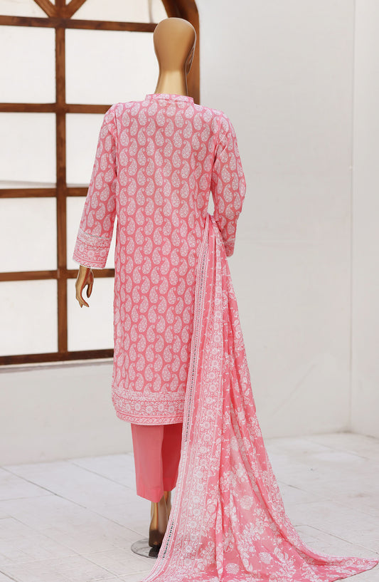 Nakshkari by HZ Textile Embroidered Lawn Unstitched 3 Piece Suit - D-04 - HZ26NAK - Pink - Summer Collection