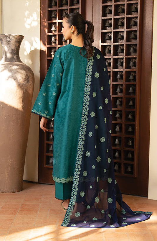 Namah by Xenia Embroidered Lawn Unstitched 3 Piece Suit - NIRA - XF26NM - Teal - Summer Collection