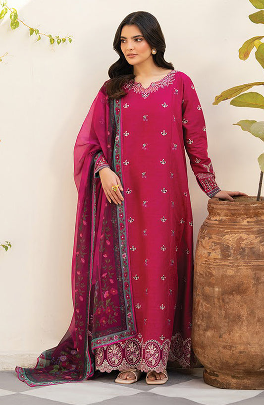 Namah by Xenia Embroidered Lawn Unstitched 3 Piece Suit - VEYRAH - XF26NM - Pink - Summer Collection