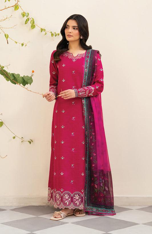 Namah by Xenia Embroidered Lawn Unstitched 3 Piece Suit - VEYRAH - XF26NM - Pink - Summer Collection