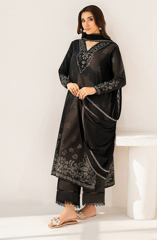 Namah by Xenia Embroidered Lawn Unstitched 3 Piece Suit - AERA - XF26NM - Black - Summer Collection