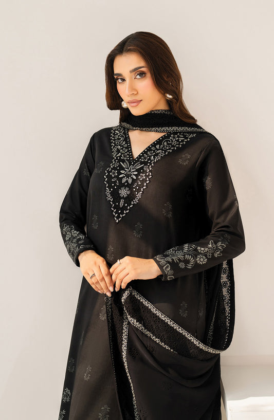 Namah by Xenia Embroidered Lawn Unstitched 3 Piece Suit - AERA - XF26NM - Black - Summer Collection