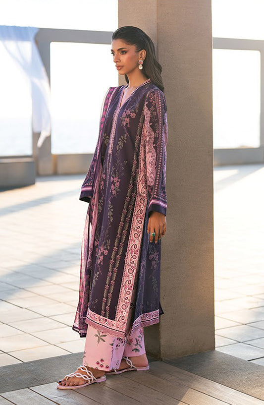 Namah by Xenia Embroidered Lawn Unstitched 3 Piece Suit - DELDAR - XF26NM - Purple - Summer Collection