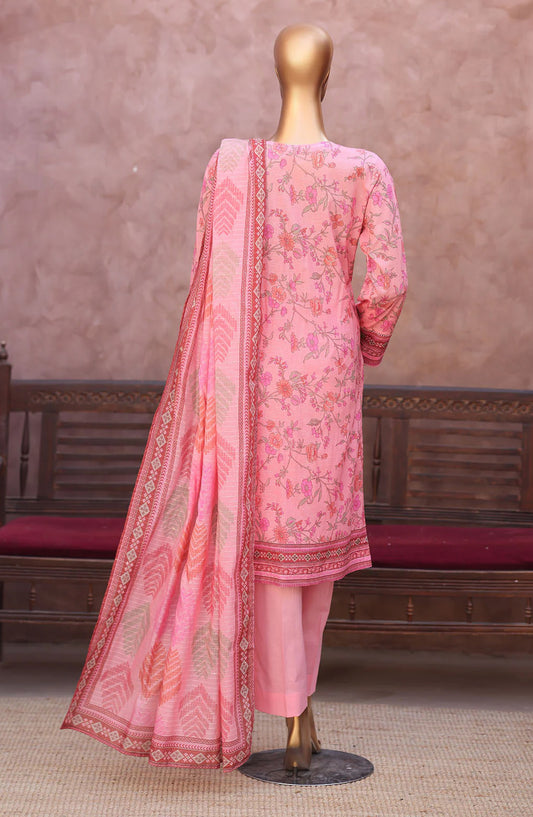 Naubahar by HZ Textiles Embroidered Lawn Unstitched 3 Piece Suit - D-04 - HZ26BIHR - Pink - Festive Collection