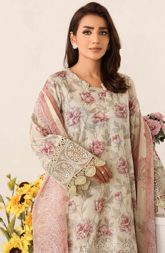 Nawal by Johra Embroidered Lawn Unstitched 3 Piece Suit - JH-876 - JH25NAW - Lime Green - Summer Collection