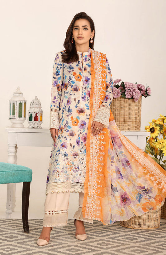 Nawal by Johra Embroidered Lawn Unstitched 3 Piece Suit - JH-875 - JH25NAW - Multi - Summer Collection