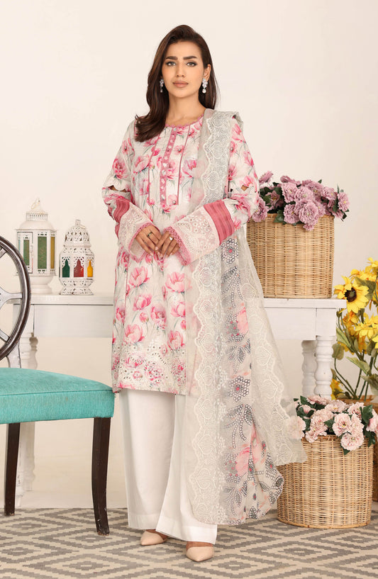 Nawal by Johra Embroidered Lawn Unstitched 3 Piece Suit - JH-871 - JH25NAW - Pink - Summer Collection
