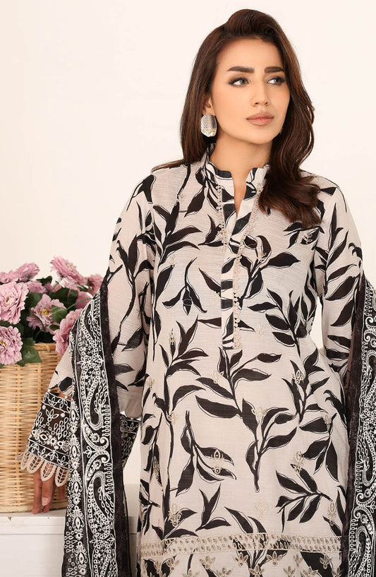 Nawal by Johra Embroidered Lawn Unstitched 3 Piece Suit - JH-868 - JH25NAW - Black - Summer Collection