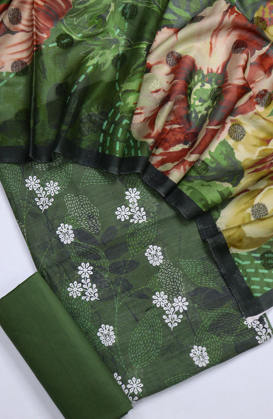Nayab Subrang by Amna Khadija Printed Lawn Unstitched 3 Piece Suit - Design-02 - AM25RUN - Green - Summer Collection