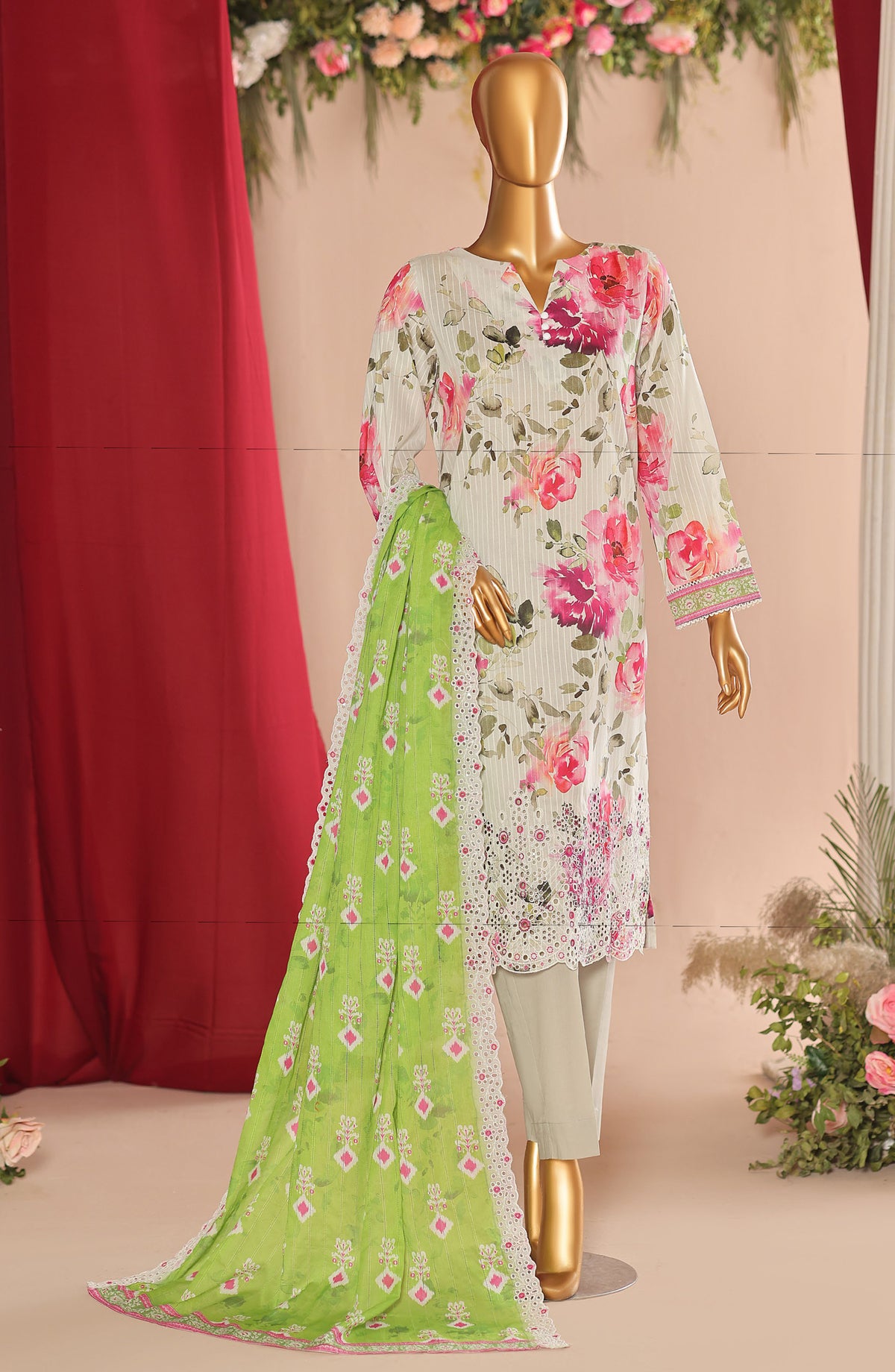 Nayab by HZ Textile Embroidered Lawn Unstitched 3 Piece Suit - Design-11 - HZ26NYB - Multi - Summer Collection