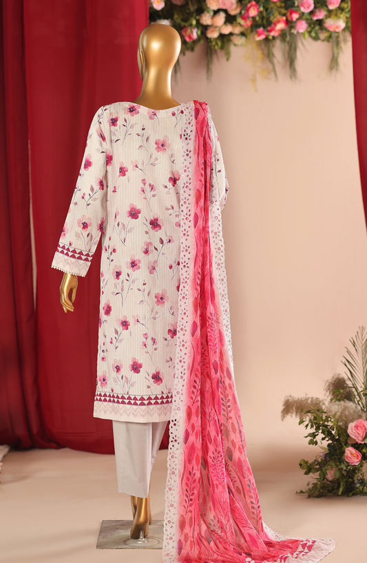 Nayab by HZ Textile Embroidered Lawn Unstitched 3 Piece Suit - Design-10 - HZ26NYB - Pink - Summer Collection