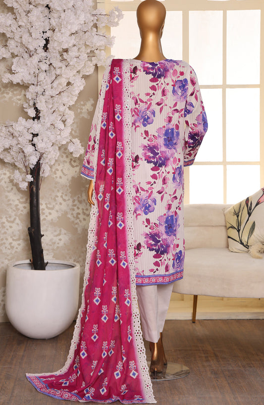 Nayab by HZ Textile Embroidered Lawn Unstitched 3 Piece Suit - Design-07 - HZ26NYB - Multi - Summer Collection