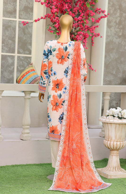 Nayab by HZ Textile Embroidered Lawn Unstitched 3 Piece Suit - Design-04 - HZ26NYB - Multi - Summer Collection