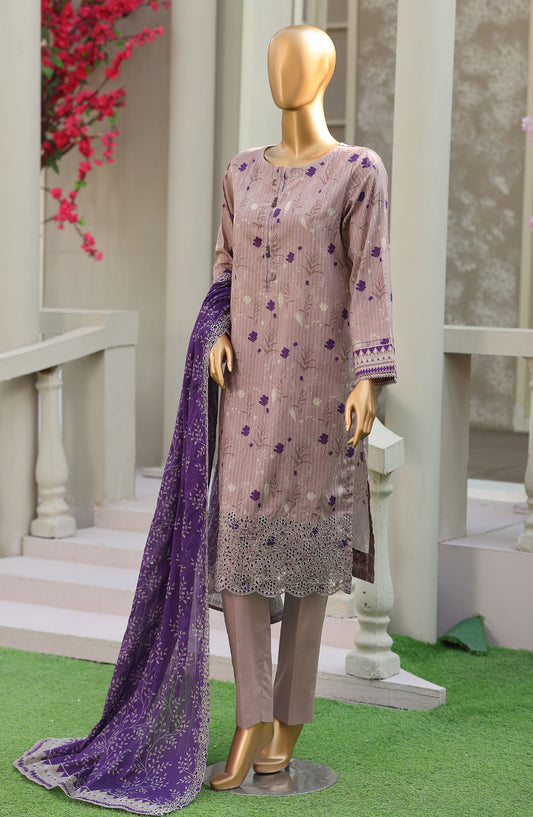 Nayab by HZ Textile Embroidered Lawn Unstitched 3 Piece Suit - Design-02 - HZ26NYB - Purple - Summer Collection