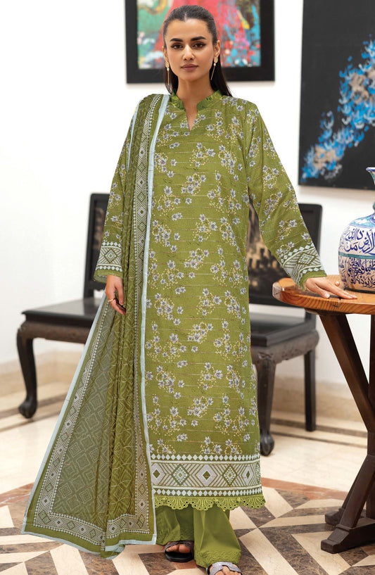 Nazneen by Johra Printed Lawn Unstitched 3 Piece Suit - JH-1215 - JH25NZN - Green - Casual Collection
