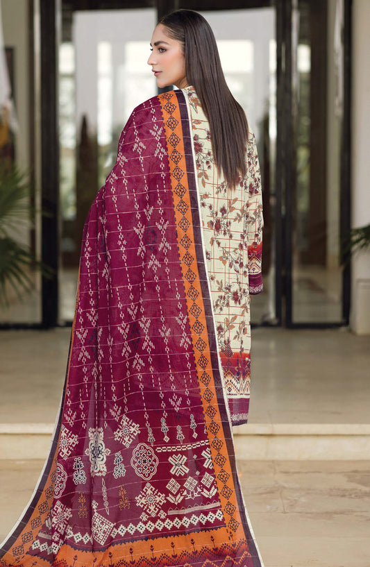 Nazneen by Johra Printed Lawn Unstitched 3 Piece Suit - JH-1214 - JH25NZN - Lemon - Casual Collection