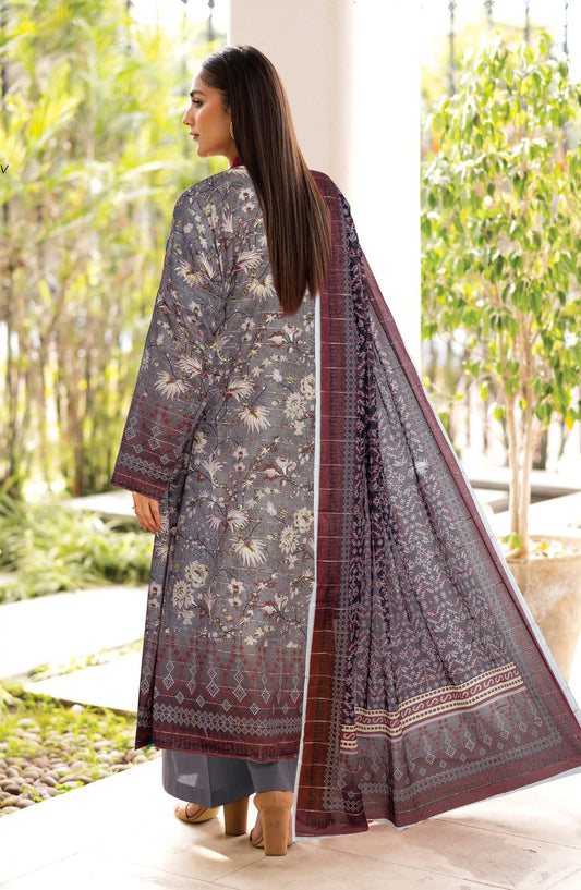 Nazneen by Johra Printed Lawn Unstitched 3 Piece Suit - JH-1213 - JH25NZN - Purple - Casual Collection