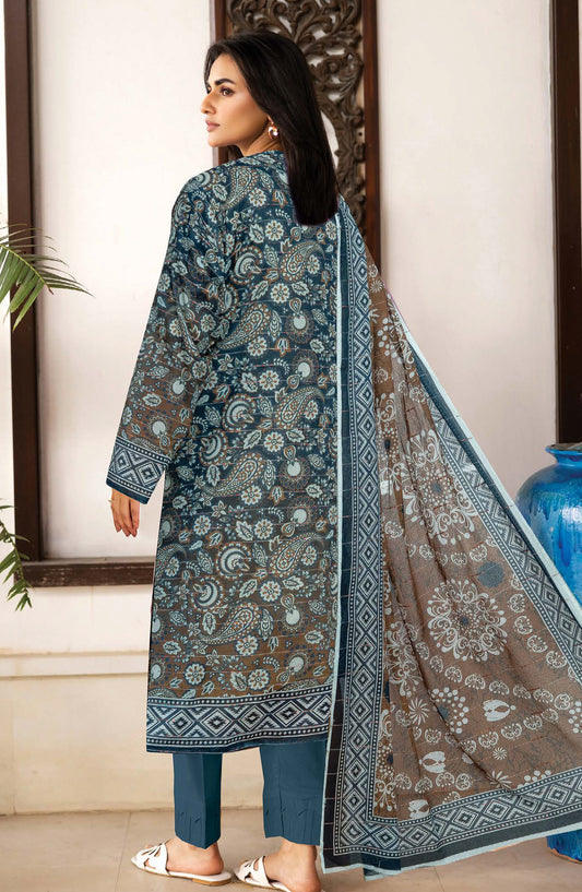 Nazneen by Johra Printed Lawn Unstitched 3 Piece Suit - JH-1211 - JH25NZN - Blue - Casual Collection