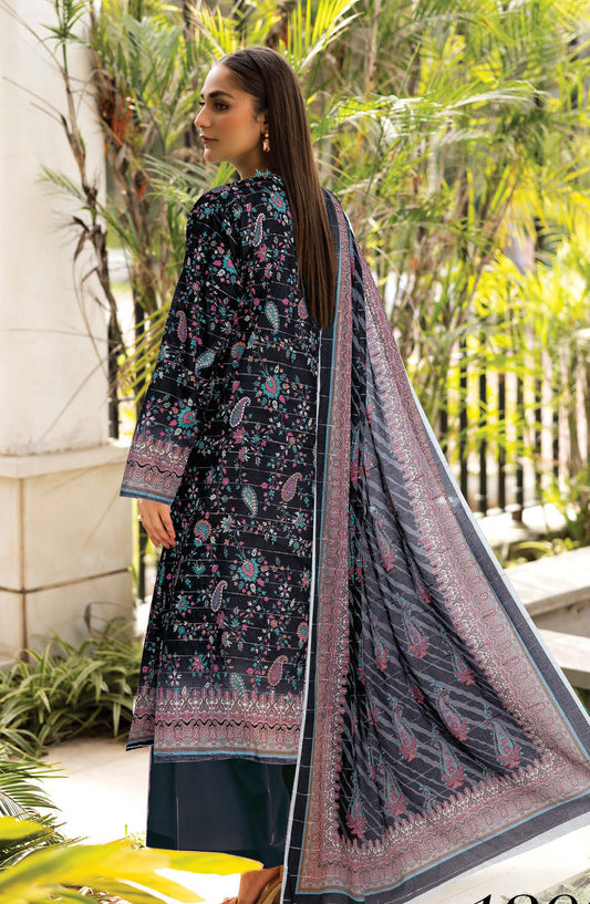 Nazneen by Johra Printed Lawn Unstitched 3 Piece Suit - JH-1208 - JH25NZN - Black - Casual Collection