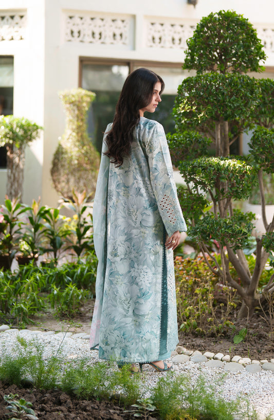 Neeshay Embroidered Lawn Unstitched 3 Piece Suit - CALIXA - NSH26SM - Green - Summer Collection