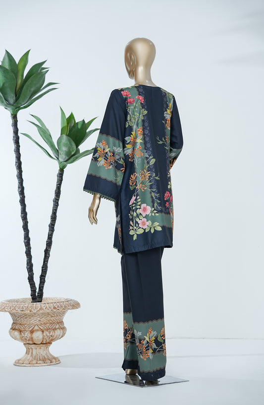 Neoma by Amna Khadija Printed Lawn Stitched 2 Piece Co-ords Set - NLP-03 - AM26NLP - Black - Summer Collection
