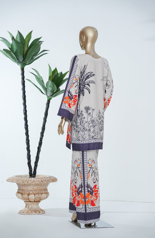 Neoma by Amna Khadija Printed Lawn Stitched 2 Piece Co-ords Set - NLP-02 - AM26NLP - Blue - Summer Collection