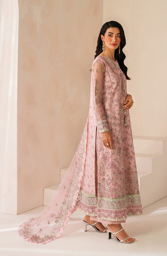 Neorah by Xenia Luxury Embroidered Net Unstitched 3 Piece Suit - 09-ASHAL - XF25NRH - Pink - Formals Collection