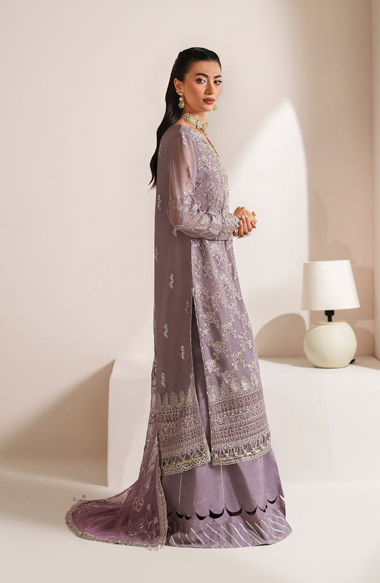 Neorah by Xenia Luxury Embroidered Chiffon Unstitched 3 Piece Suit - 05-MAHVEEN - XF25NRH - Purple - Formals Collection