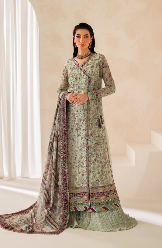 Neorah by Xenia Luxury Embroidered Chiffon Unstitched 3 Piece Suit - 04-ZALEH - XF25NRH - Green - Formals Collection