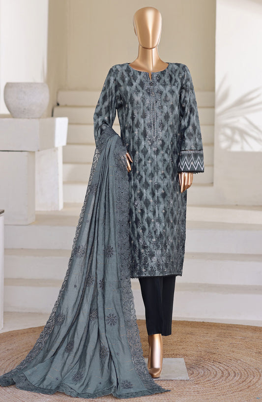 Ninokara by HZ Textile Embroidered Jacquard Unstitched 3 Piece Suit - D-08 - HZ26KNRA - Green - Summer Collection
