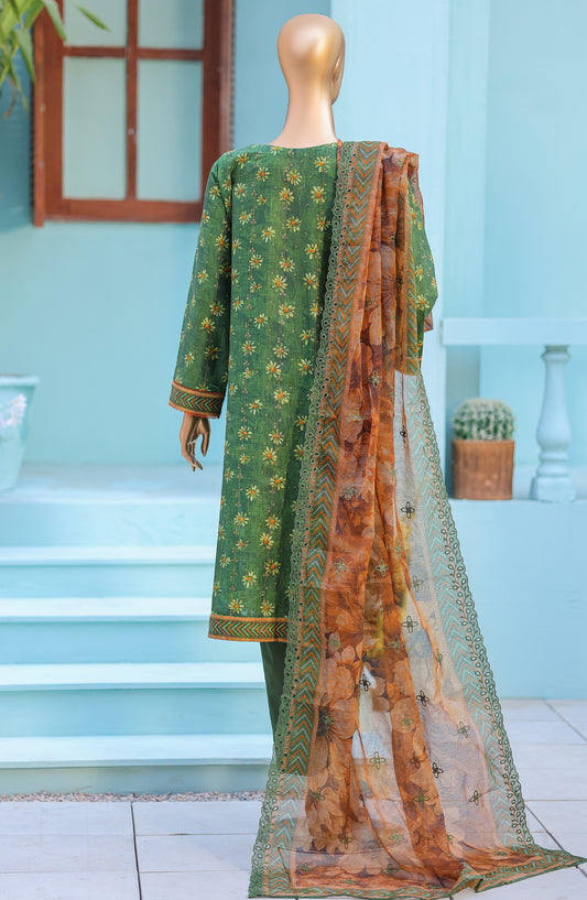 Ninokara by HZ Textile Embroidered Jacquard Unstitched 3 Piece Suit - Design-10 - HZ26NKR - Green - Summer Collection
