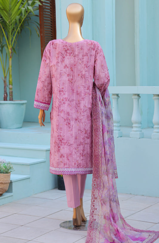 Ninokara by HZ Textile Embroidered Jacquard Unstitched 3 Piece Suit - Design-08 - HZ26NKR - Pink - Summer Collection