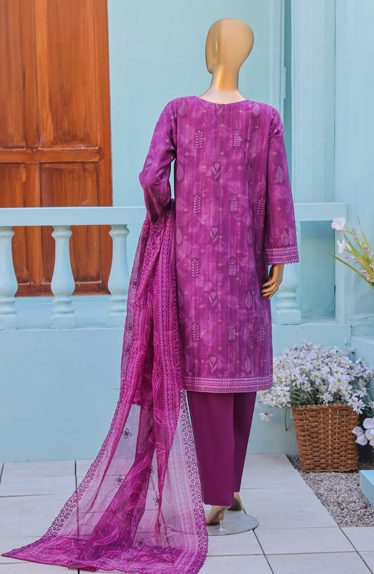 Ninokara by HZ Textile Embroidered Jacquard Unstitched 3 Piece Suit - Design-05 - HZ26NKR - Purple - Summer Collection