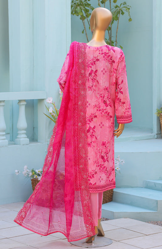 Ninokara by HZ Textile Embroidered Jacquard Unstitched 3 Piece Suit - Design-02 - HZ26NKR - Pink - Summer Collection