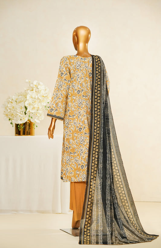 Nissa Floral by Amna Khadija Printed Cotton Cambric Stitched 3 Piece Suit - NF-09 - AM253NLA - Orange - Casual Collection