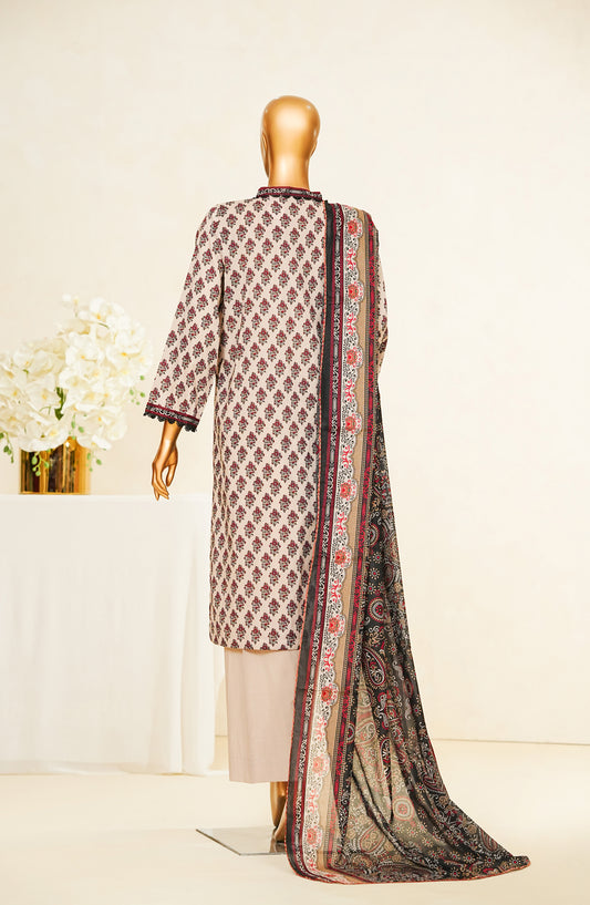 Nissa Floral by Amna Khadija Printed Cotton Cambric Stitched 3 Piece Suit - NF-10 - AM253NLA - Purple - Casual Collection